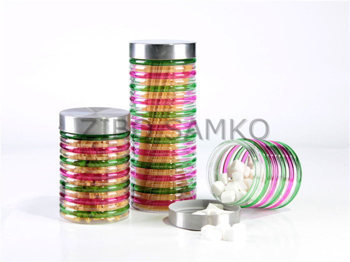 Hand Painting Glass Storage Jar With 4 Sizes