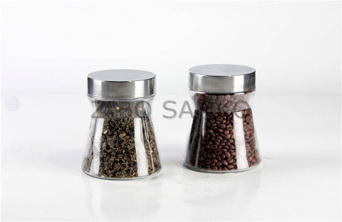 Glass Storage Jar With Stainless Steel Lid
