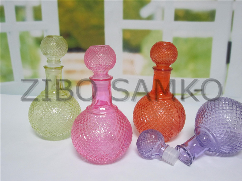 Glass wine bottle