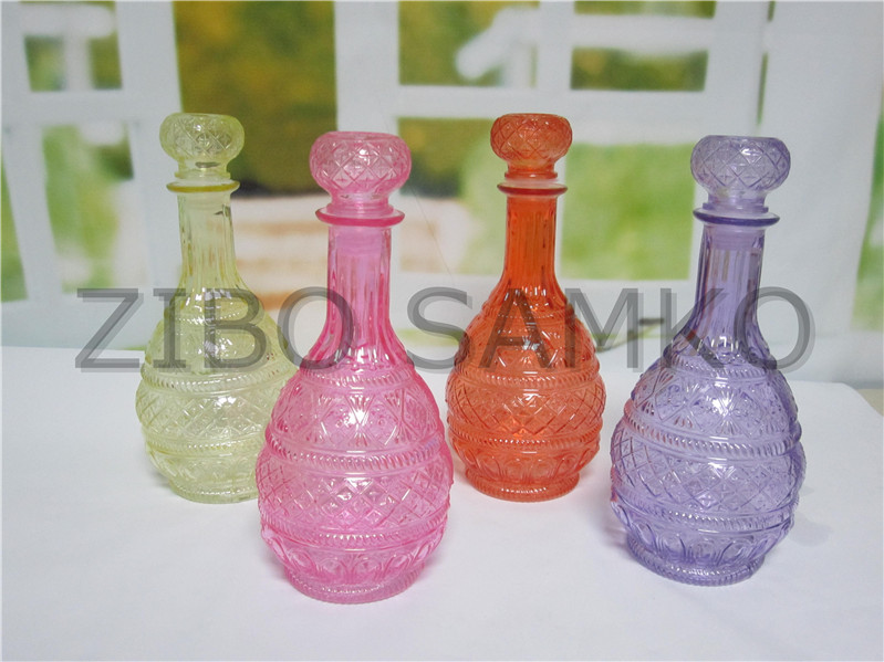 Glass wine bottle