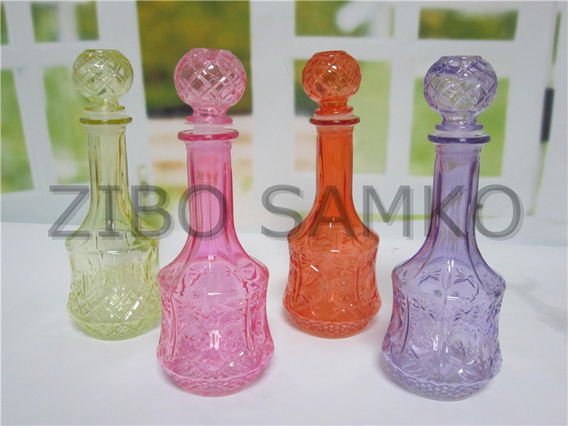 Glass wine bottle