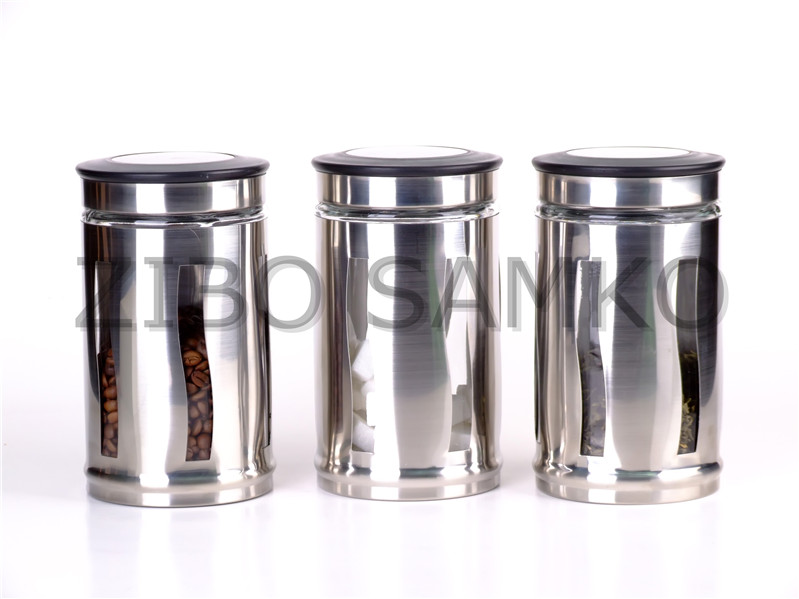 Glass Coffee Sugar Tea Cookies Storage Canister