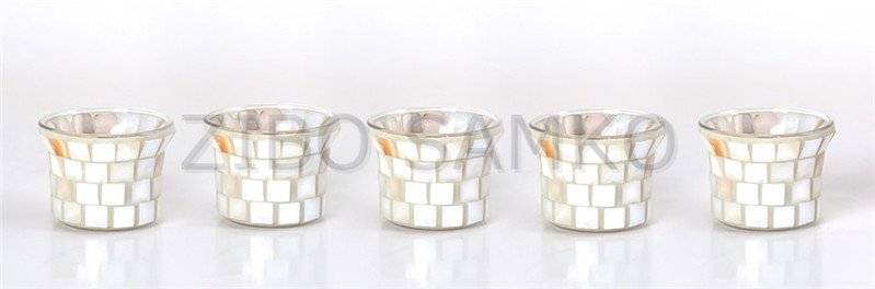 Glass candle holder for summer