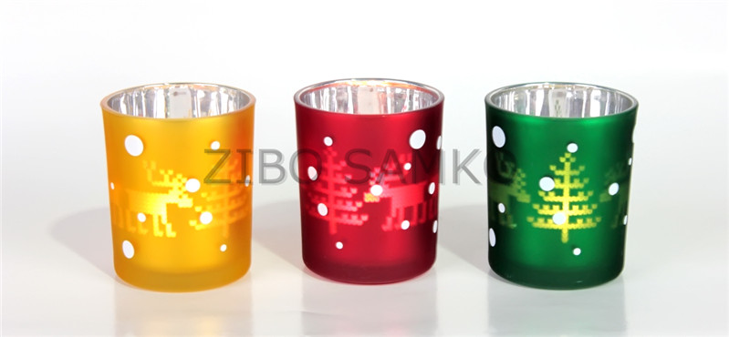 Votive holder with Xmas pattern