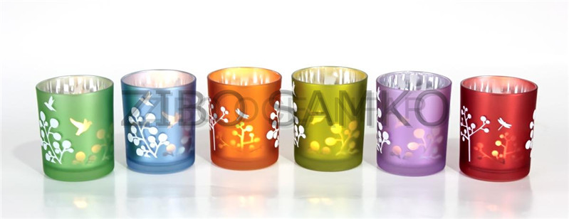 Spring serie glass votive candle holder