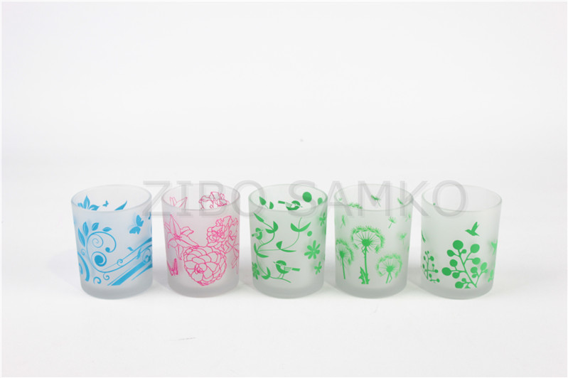 Glass votive candle holder