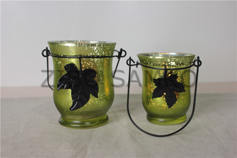 Hurrican candle holder with plating
