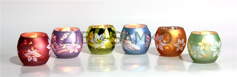 Glass votive candle holder