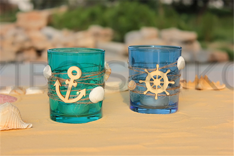 Glass votive candle holder