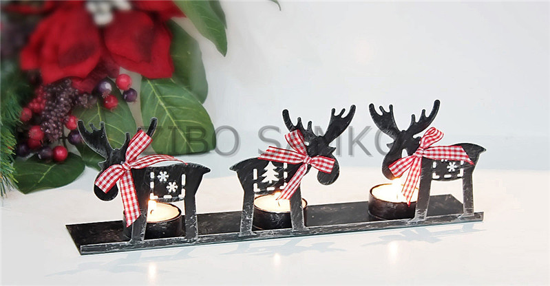 Deer style metal tea light holder